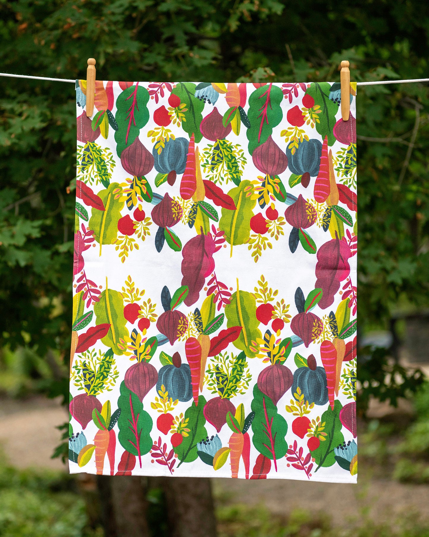 Eat Your Veggies Tea Towel