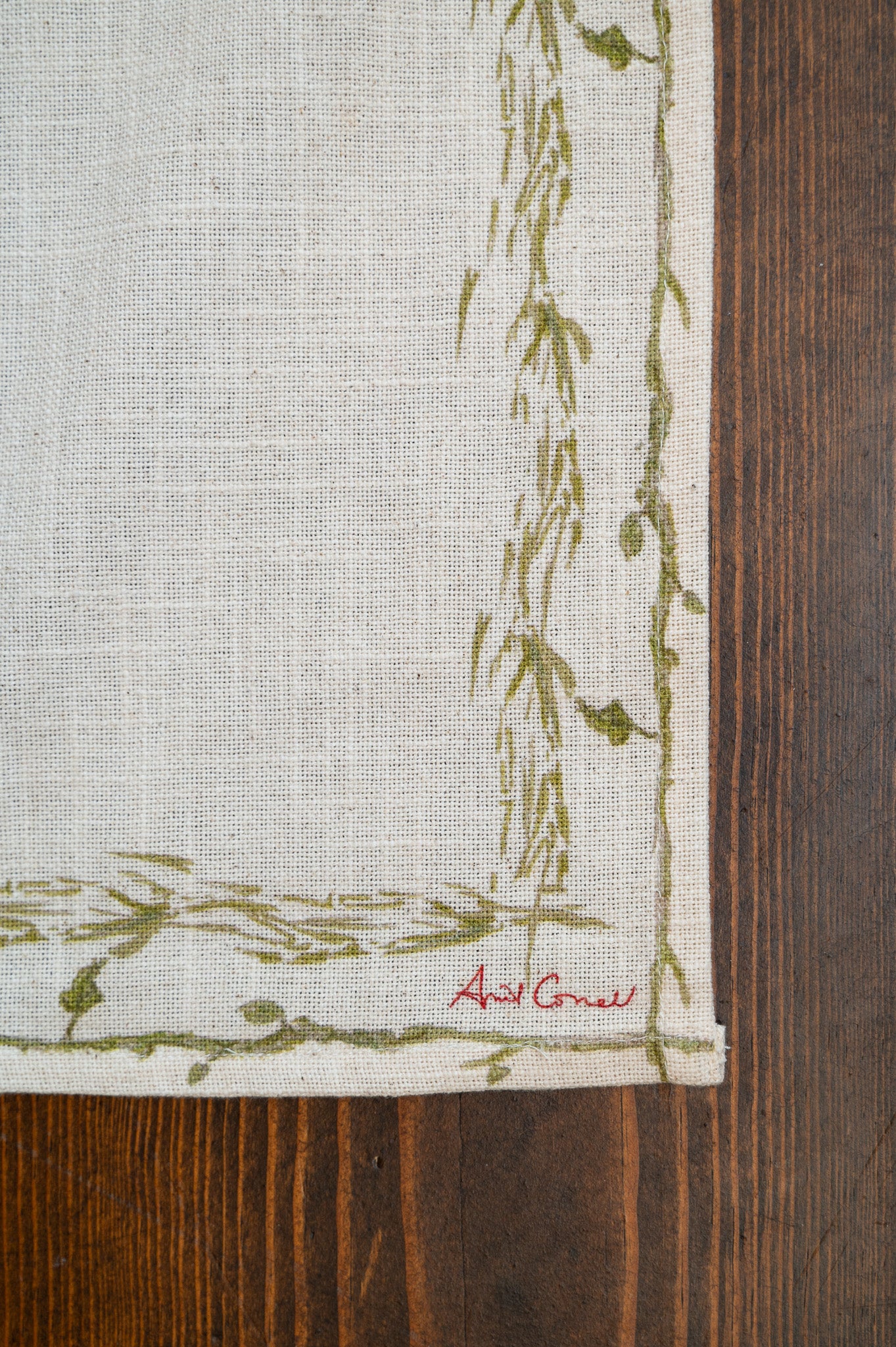 Rooster Watercolor Tea Towel