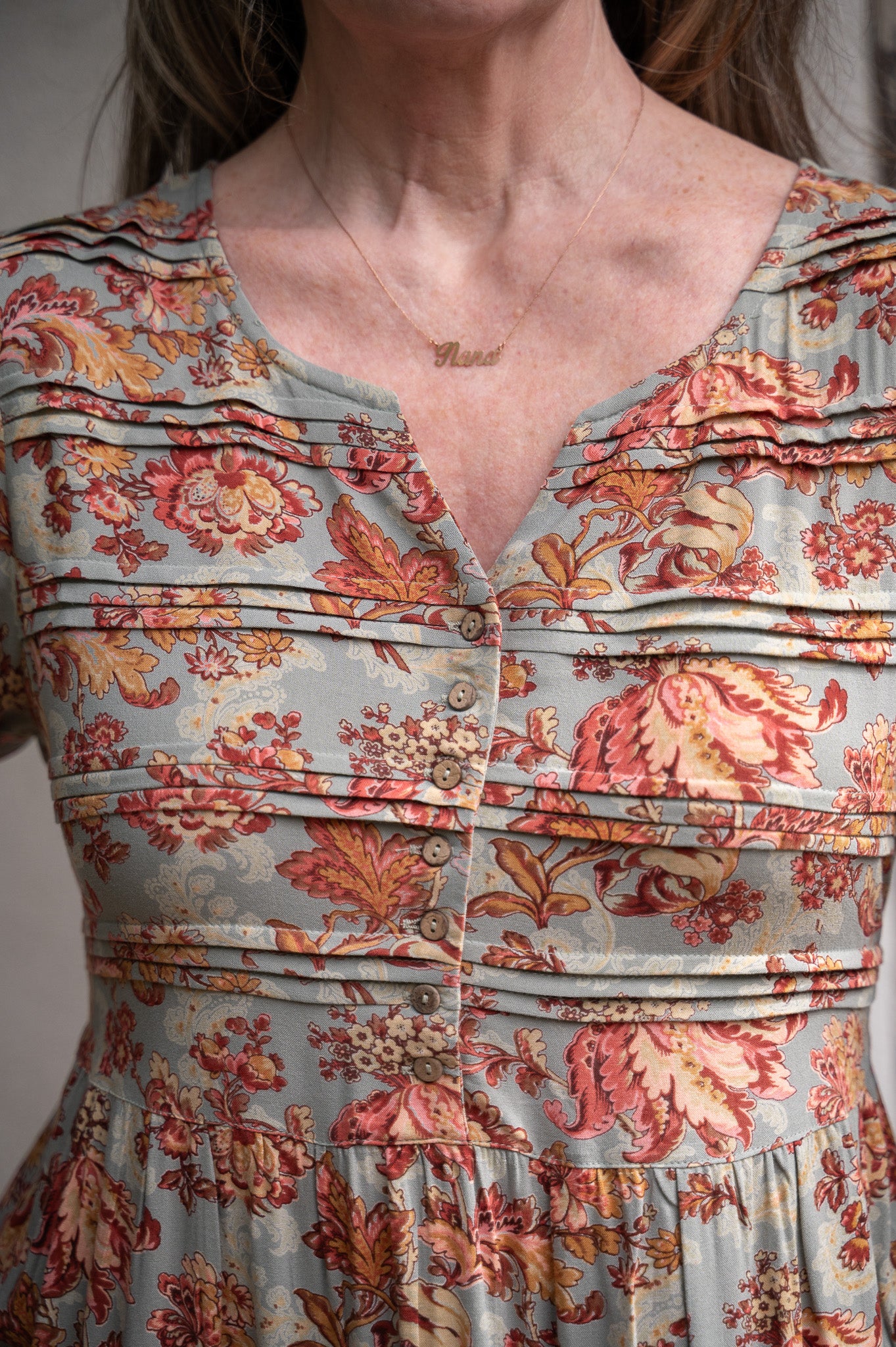 Rose Friendship Dress in Autumn Floral