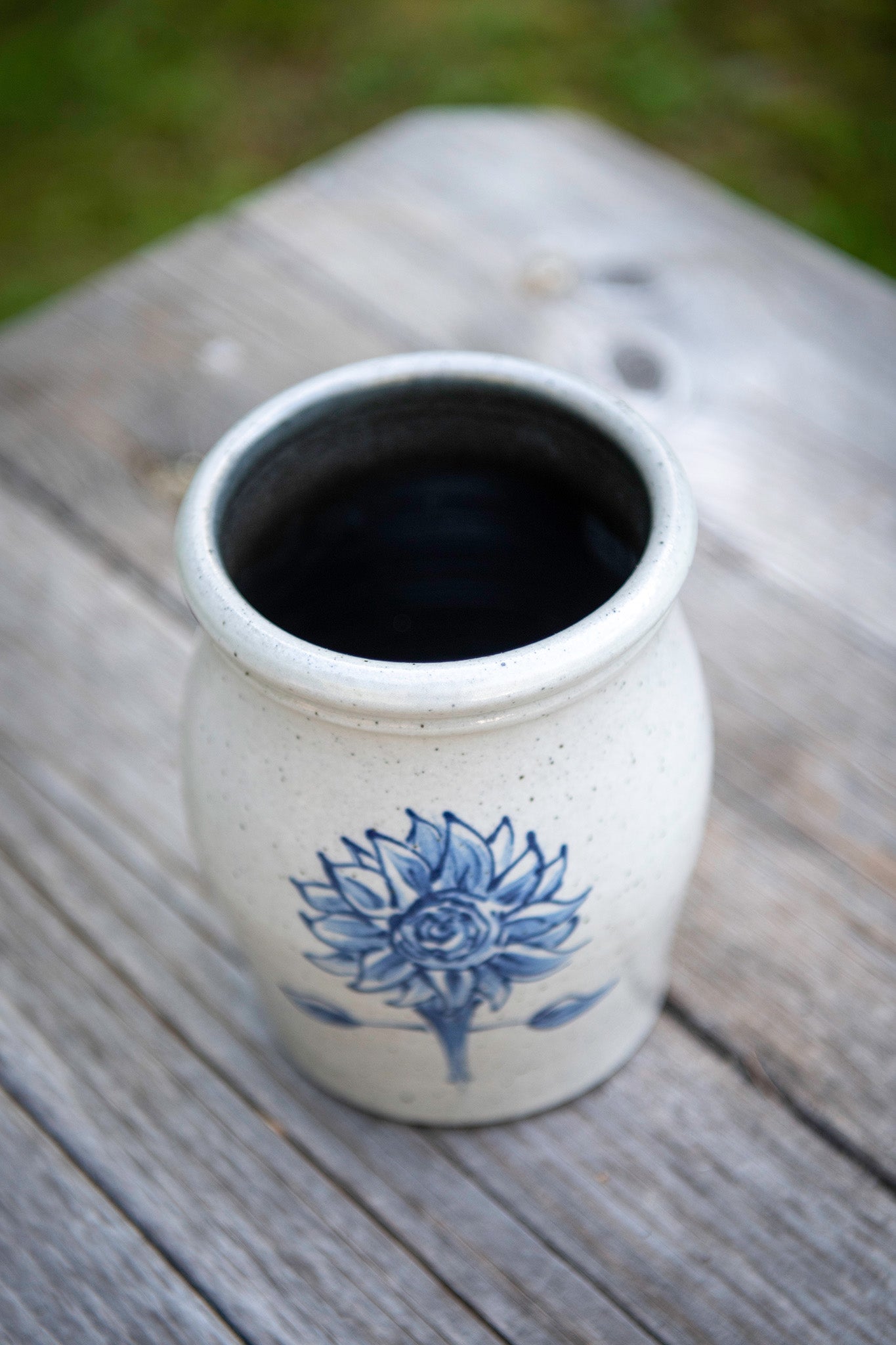 Here Comes the Sunflower Utensil Jar