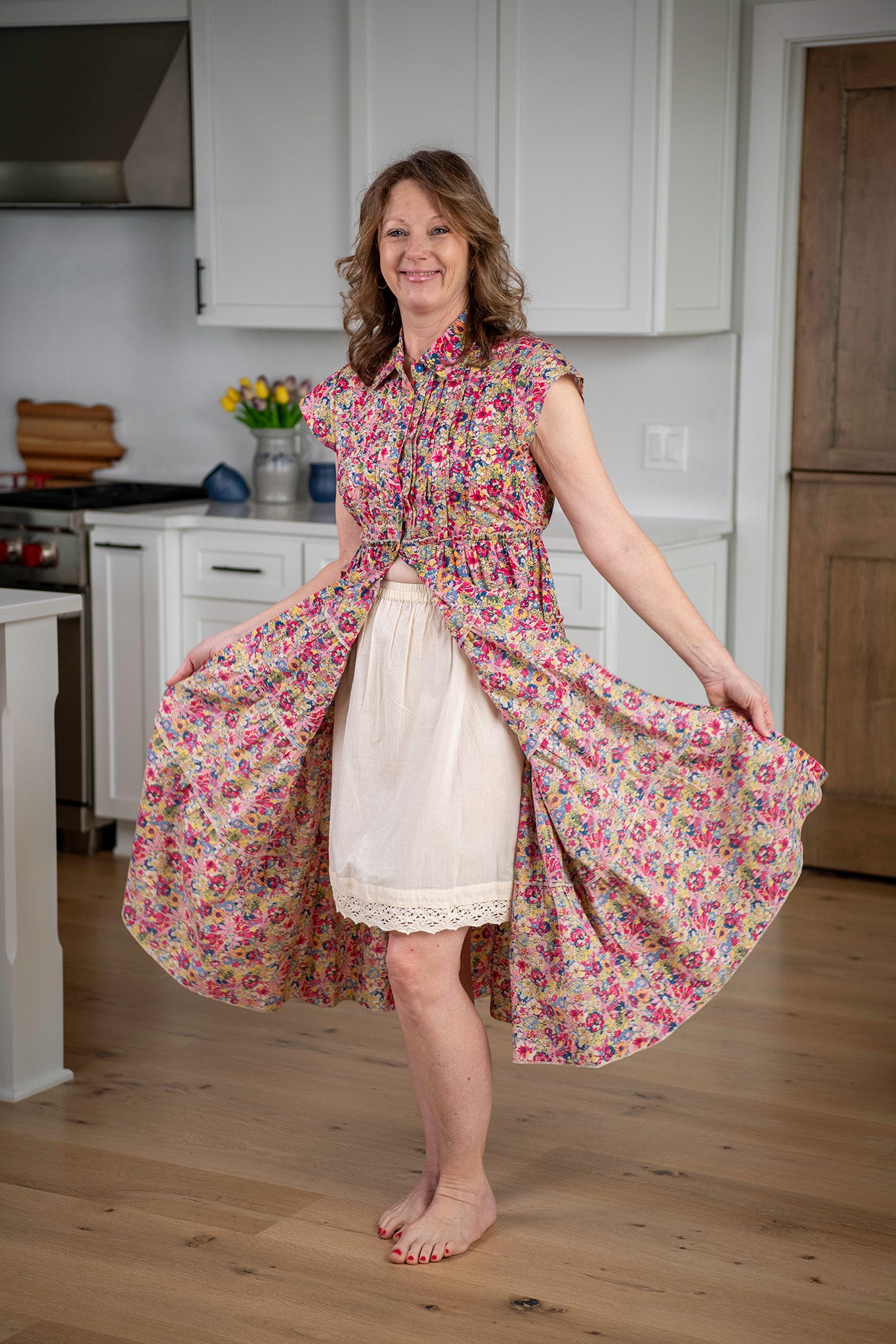 Timeless Touch Half Slip Set —Long & Short in Ecru