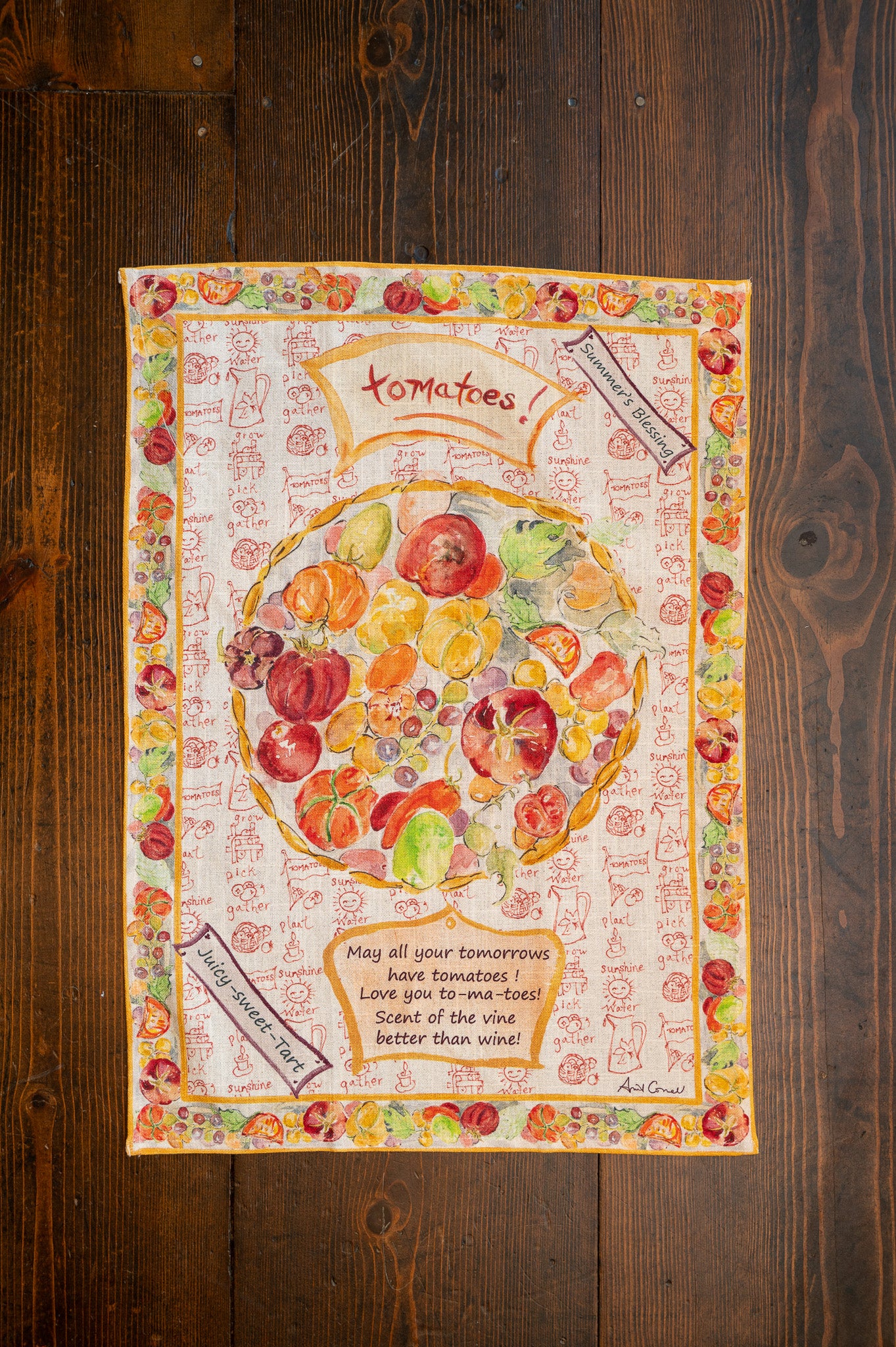 To-ma-toes Tea Towel