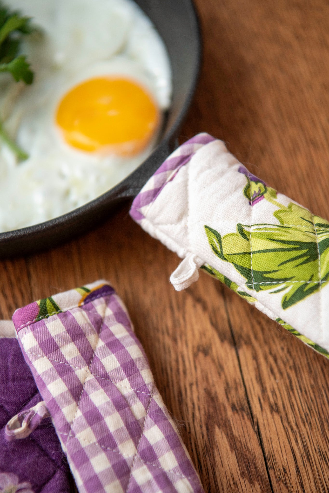 Vivid Violet Patchwork Skillet Handle Covers, Set of 4