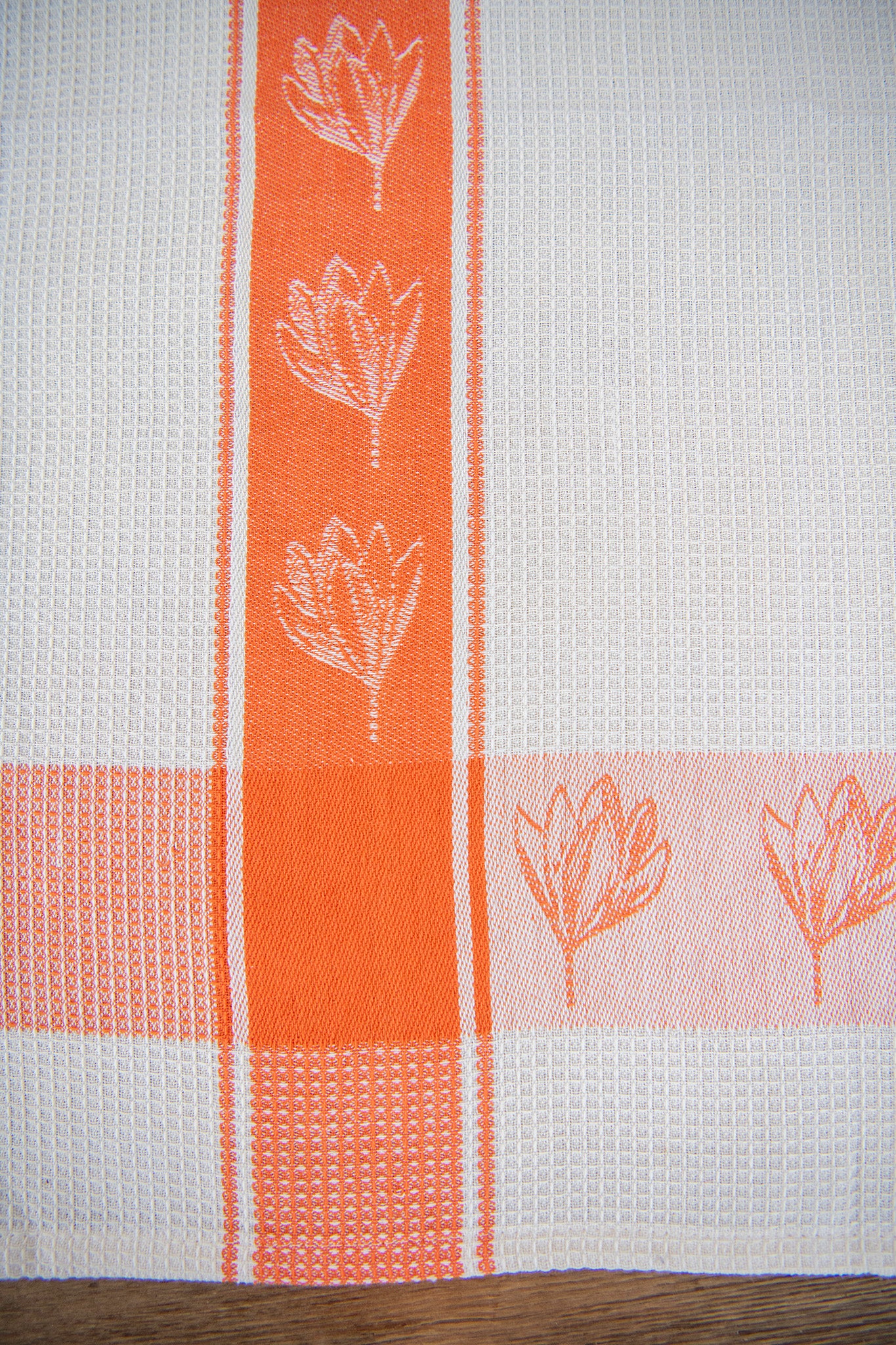 Flower Jacquard Tea Towels, Set of 3