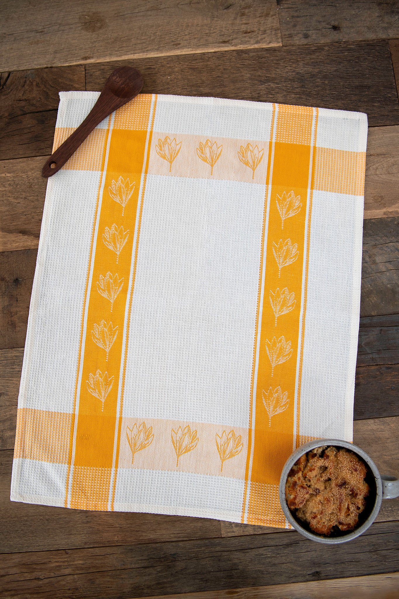 Flower Jacquard Tea Towels, Set of 3