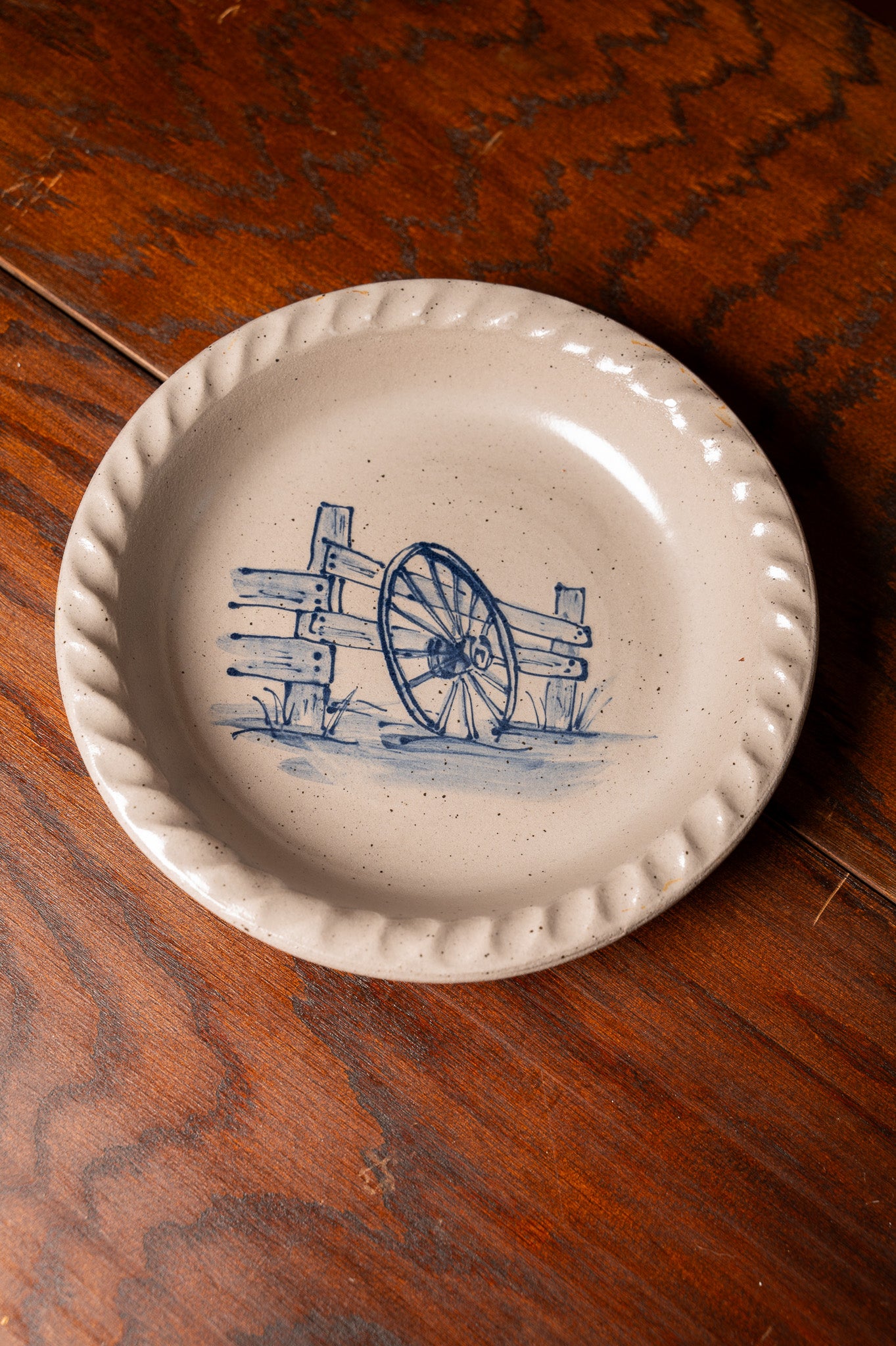 Little House Lovers Wagon Wheel Pie Dish