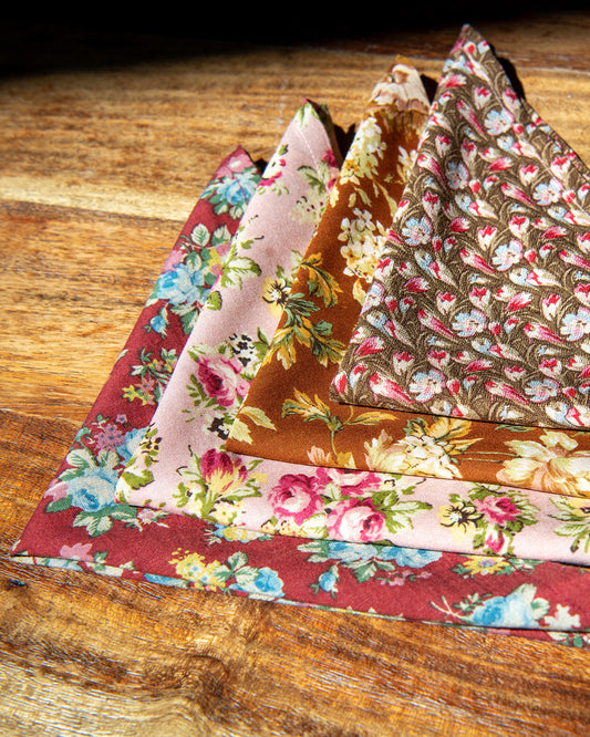 Autumn Patchwork Assorted Napkins, Set of 4