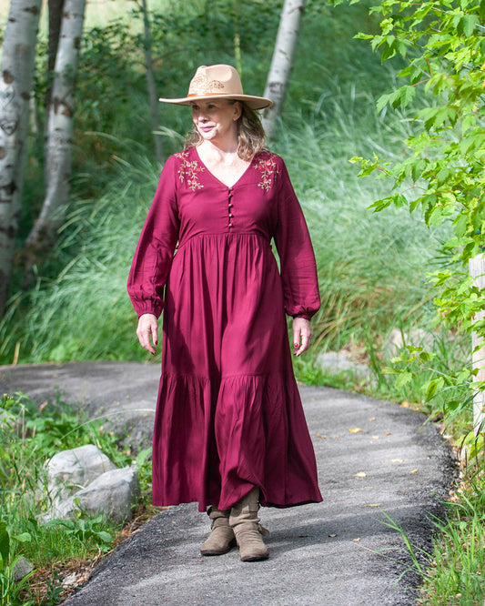 Orchard Dress in Plum