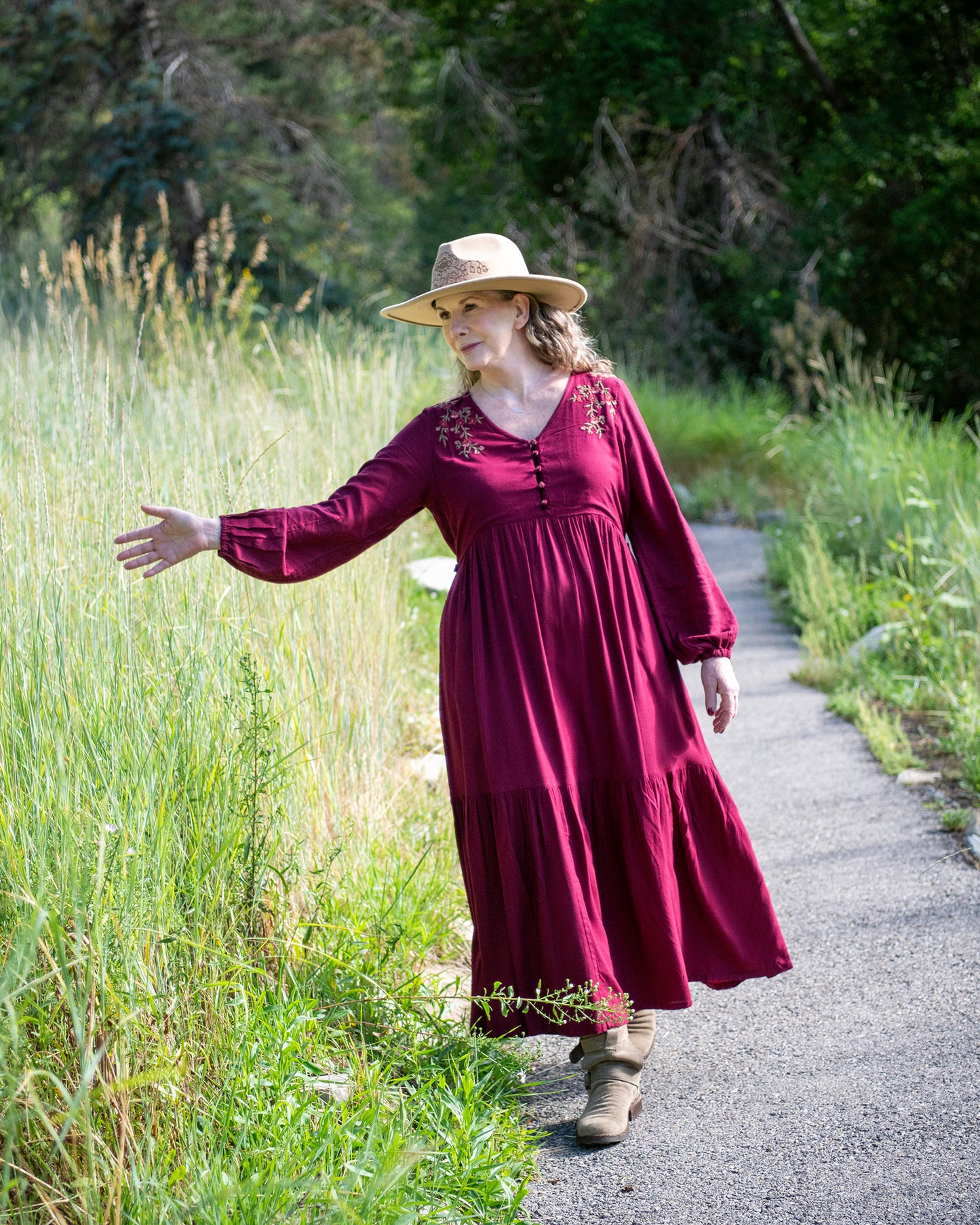 ORCHARD Dress in Plum