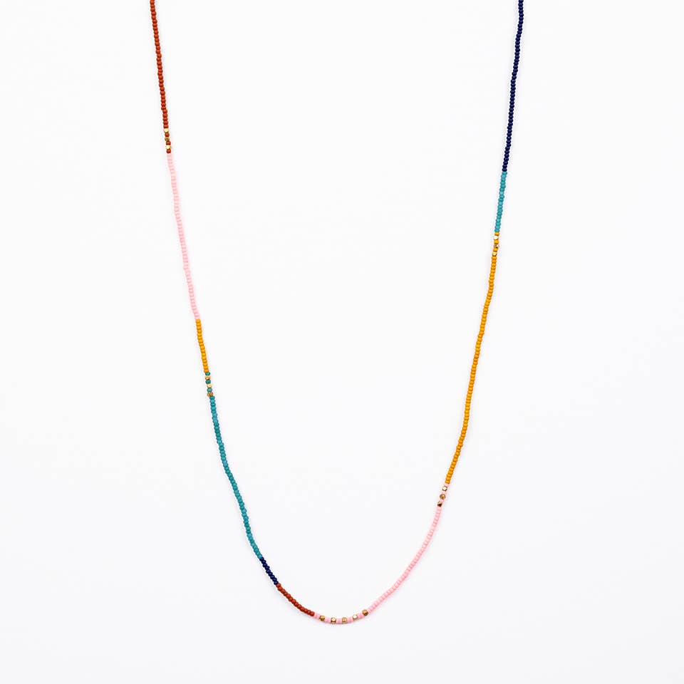 Fair-Trade Beaded Necklace/Wrap Bracelet in Multi