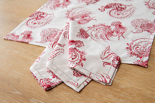 Backyard Rooster Napkins, Set of 4