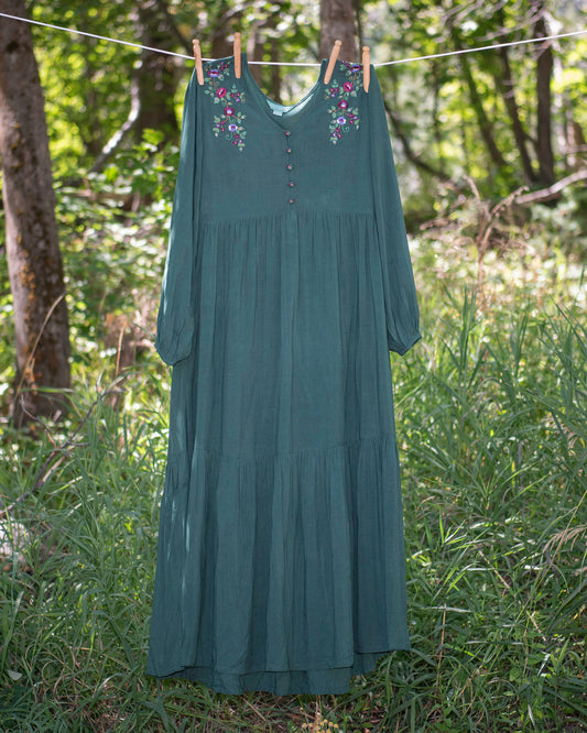 Orchard Dress in Emerald