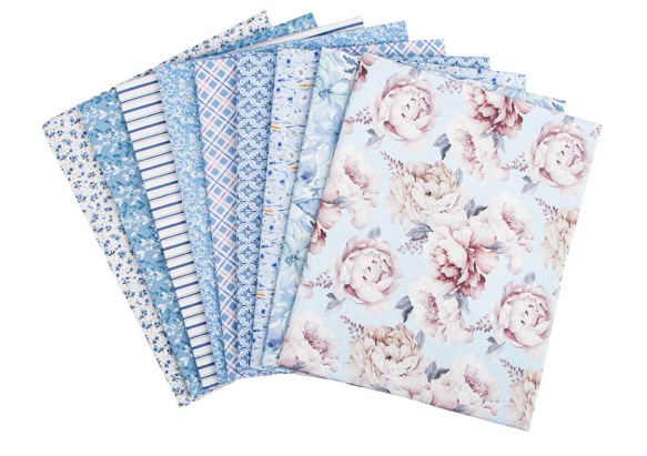 Daybreak on the Prairie 1 Yard Bundle Blue, 9 Pcs.
