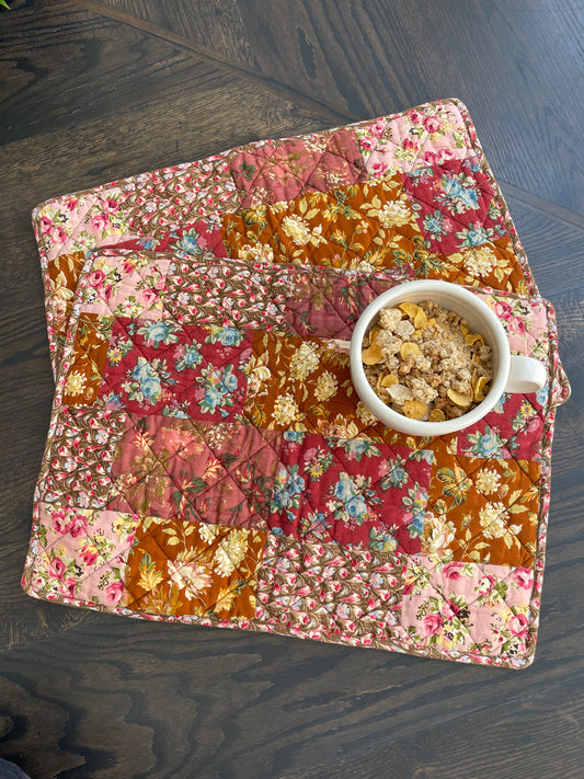 Autumn Patchwork Placemats, Set of 2