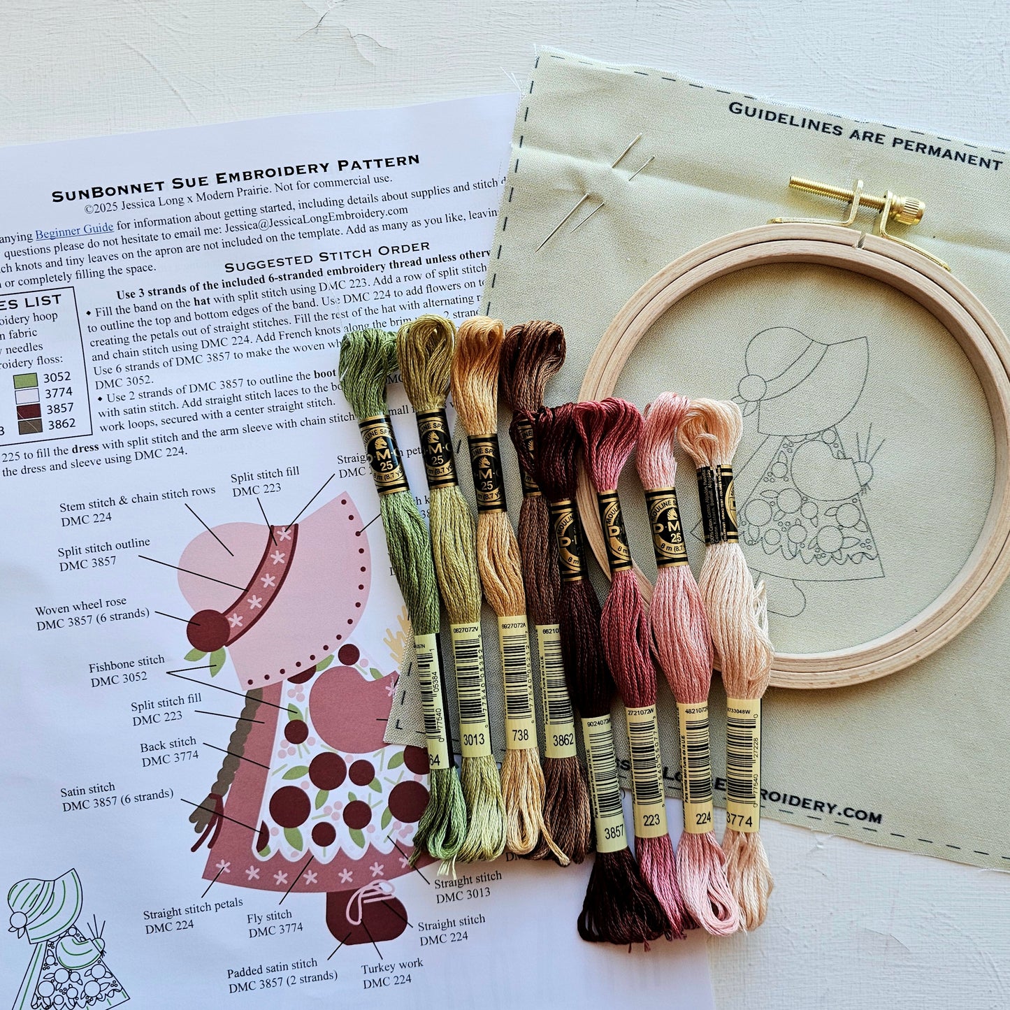 Sunbonnet Sue Embroidery Kit