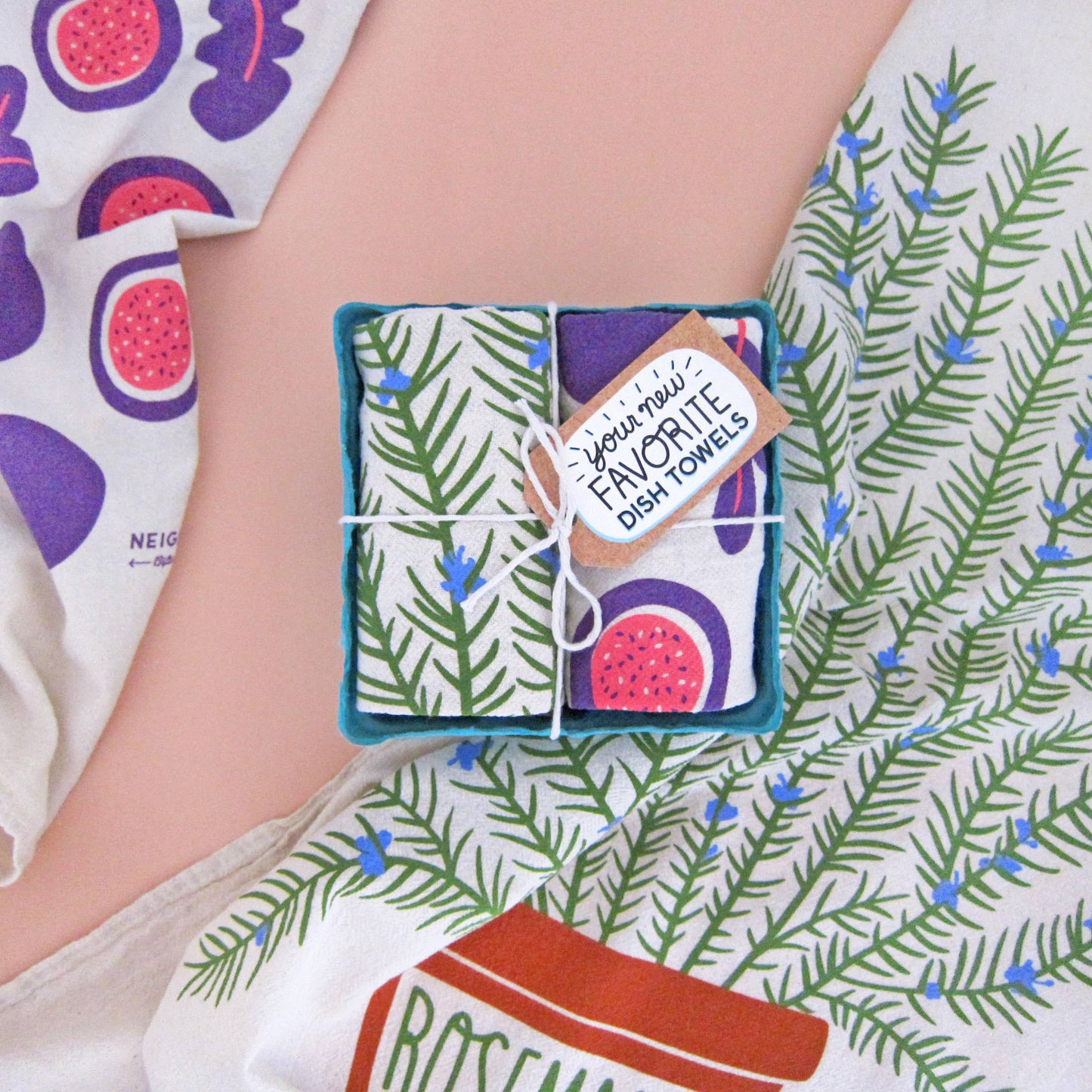 Rosemary & Fig Tea Towels, Set of 2