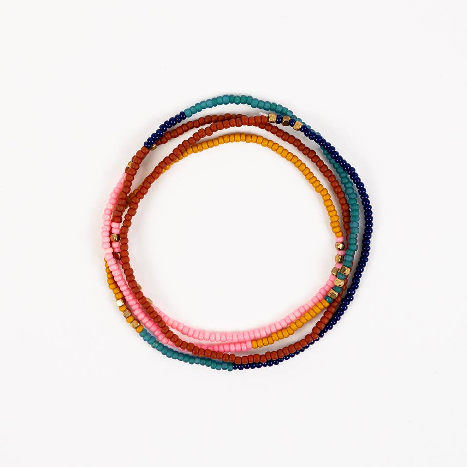 Fair-Trade Beaded Necklace/Wrap Bracelet in Multi