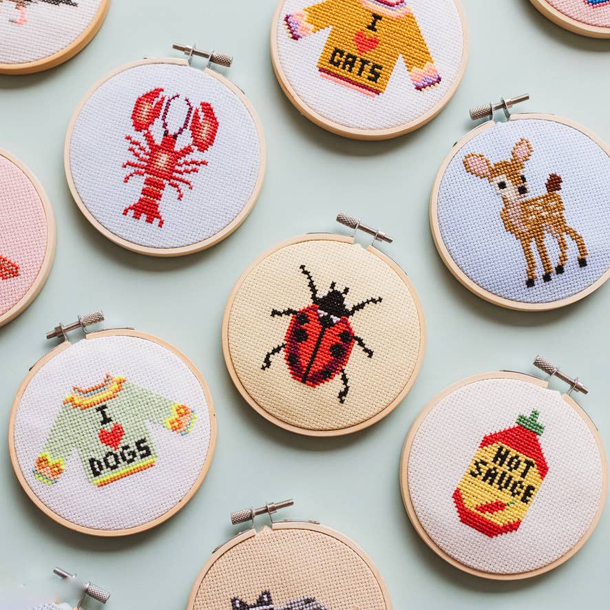 Ladybird Ladybug Cross Stitch Kit for Beginners