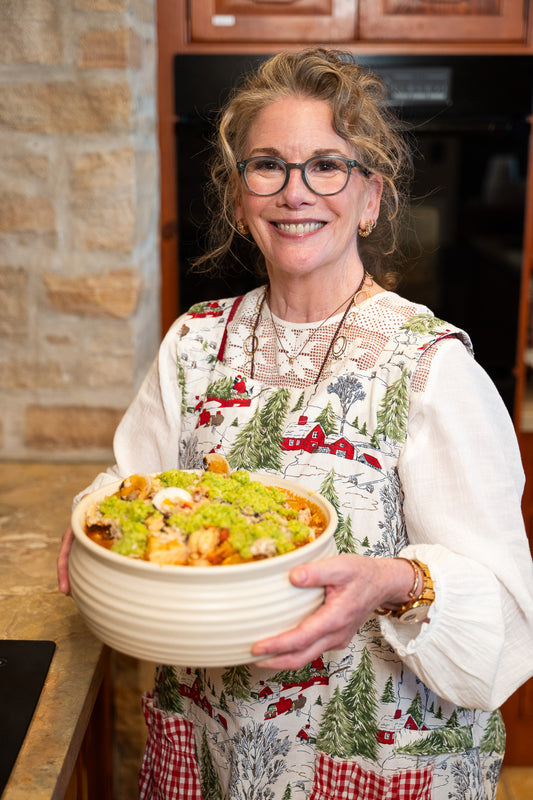 Prairie Linen Ridges Serving Bowl