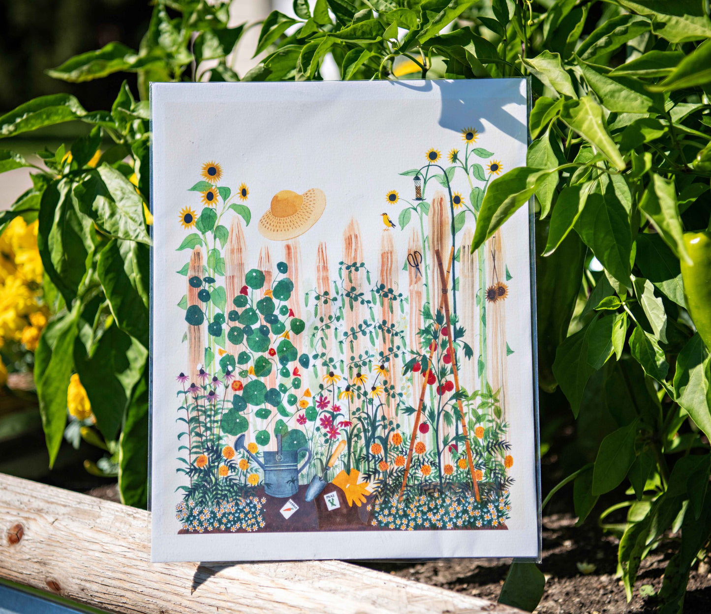 Mother's Garden Watercolor Illustration
