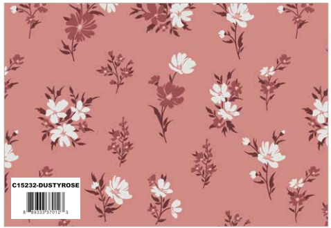 A Walk on the Prairie Dusty Rose Floral, Fabric by the Yard