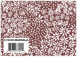 A Walk on the Prairie Marsala Silhouette Floral, Fabric by the Yard