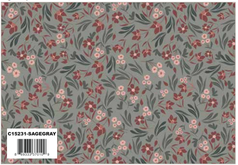 A Walk on the Prairie Sage Gray Ditsy Floral, Fabric by the Yard