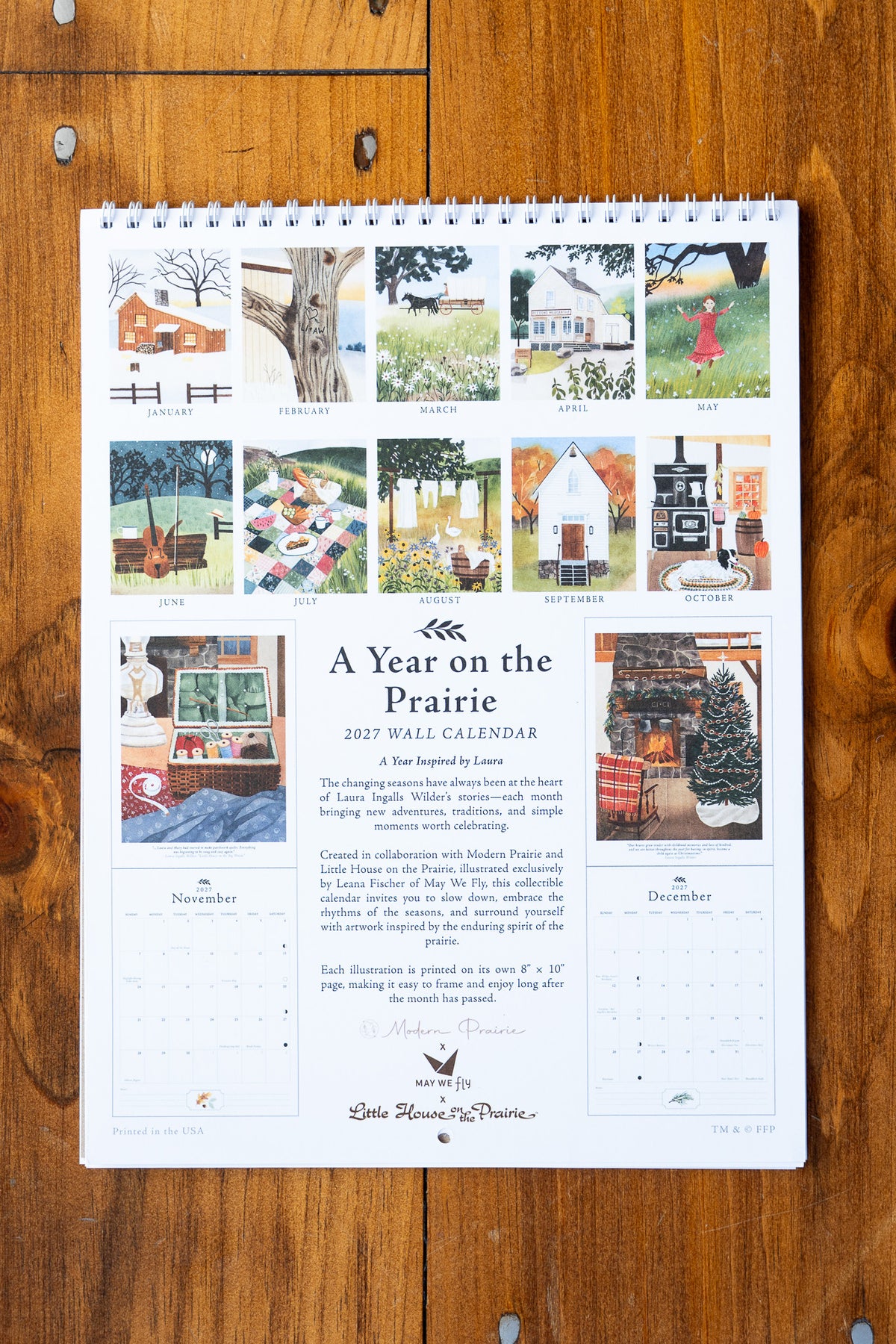 A Year on the Prairie Wall Calendar - 2027