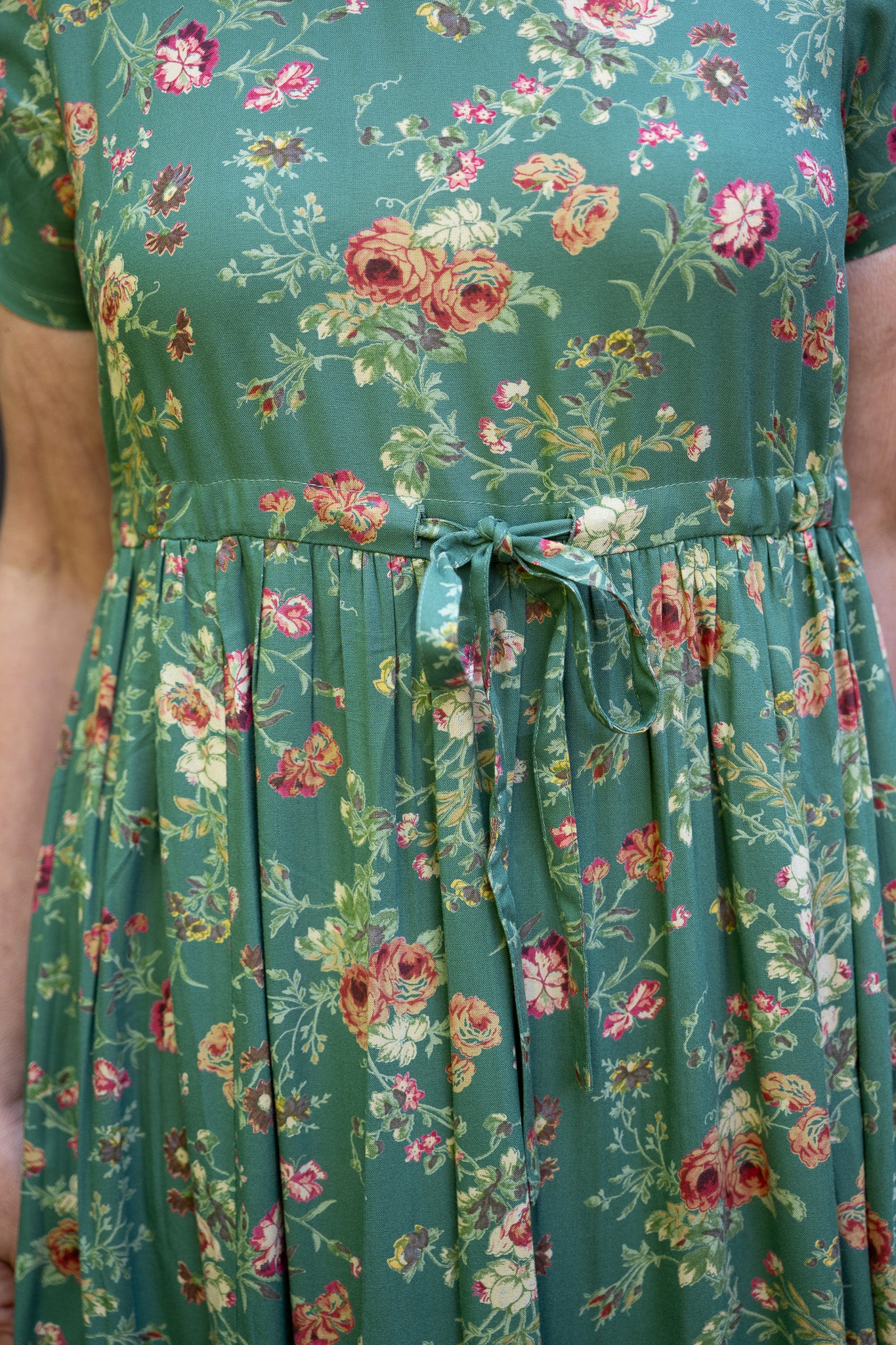 The Allison Fancy Flounce Dress in Fern & Flower