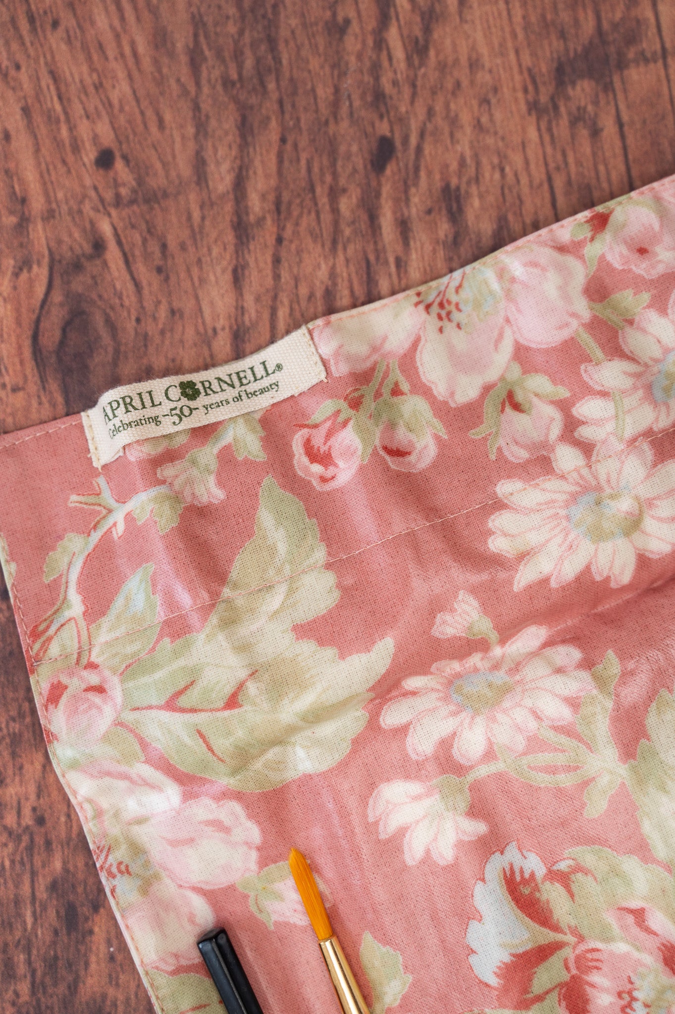 Apple Blossom Oil Cloth Paint Brush Wrap