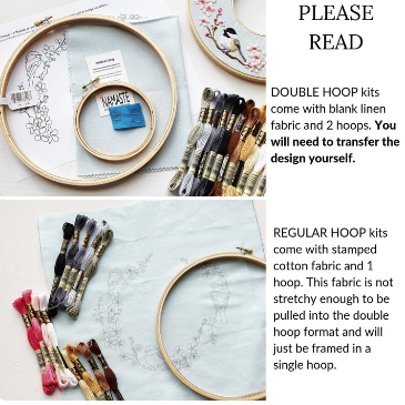 Autumn Wreath Double Hoop Embroidery Kit
