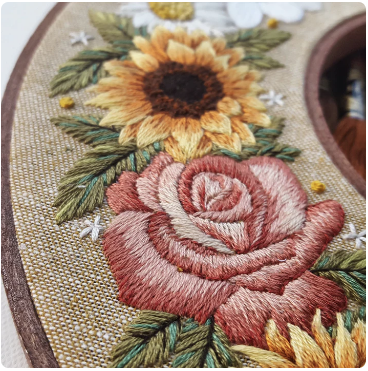 Autumn Wreath Double Hoop Embroidery Kit