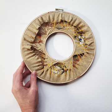 Autumn Wreath Double Hoop Embroidery Kit