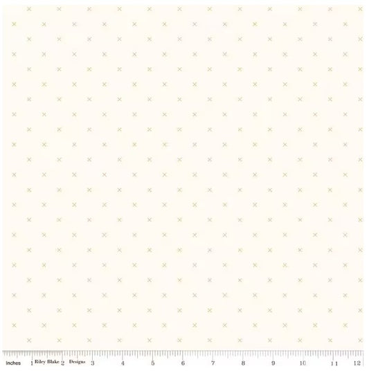 Evening on the Prairie Bee Cross Stitch In Color Daisy, Fabric by the Yard