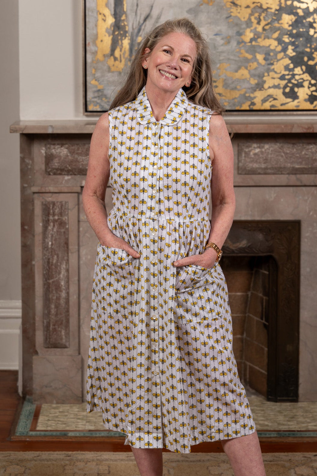 Honey Bee Porch Dress - Modern Prairie Inc. Honey Bee Porch Dress - Modern Prairie Inc.