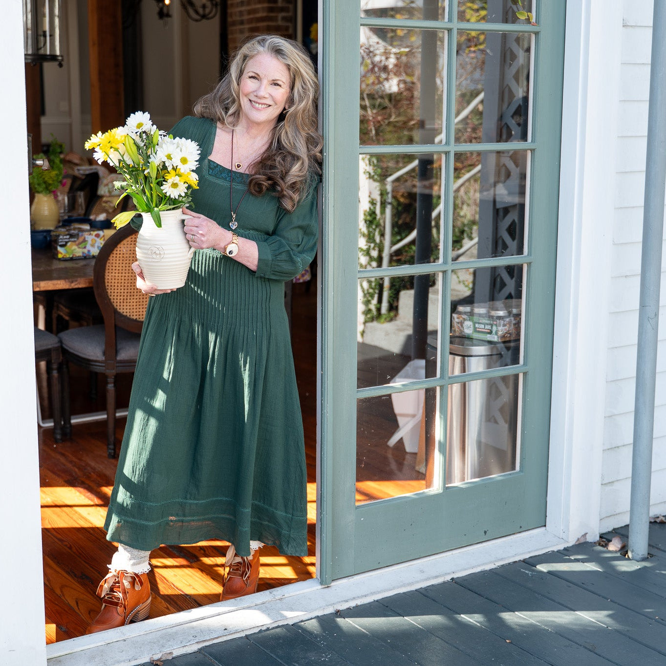 The Bespoke Dress in Forest Green