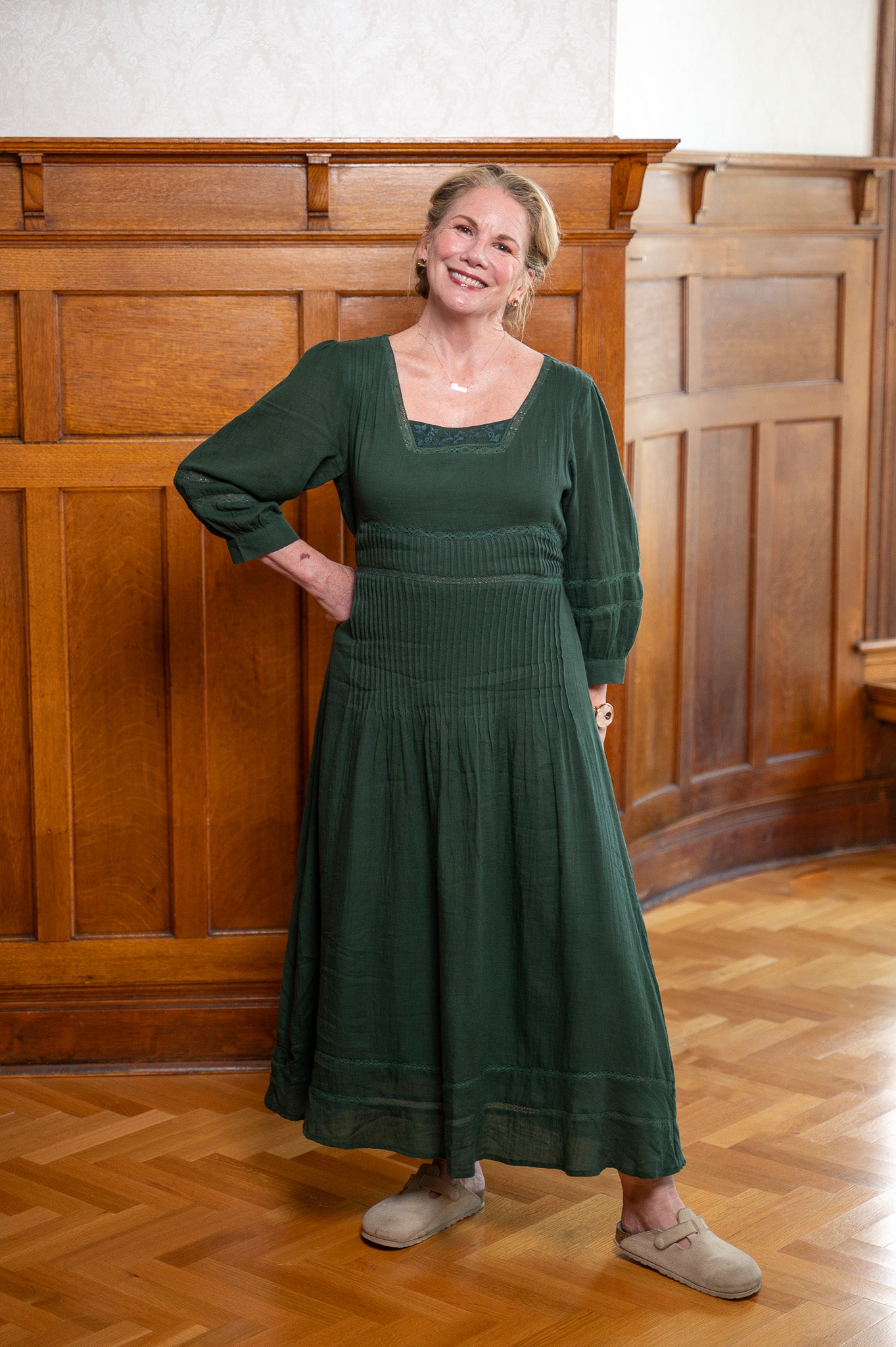 The Bespoke Dress in Forest Green