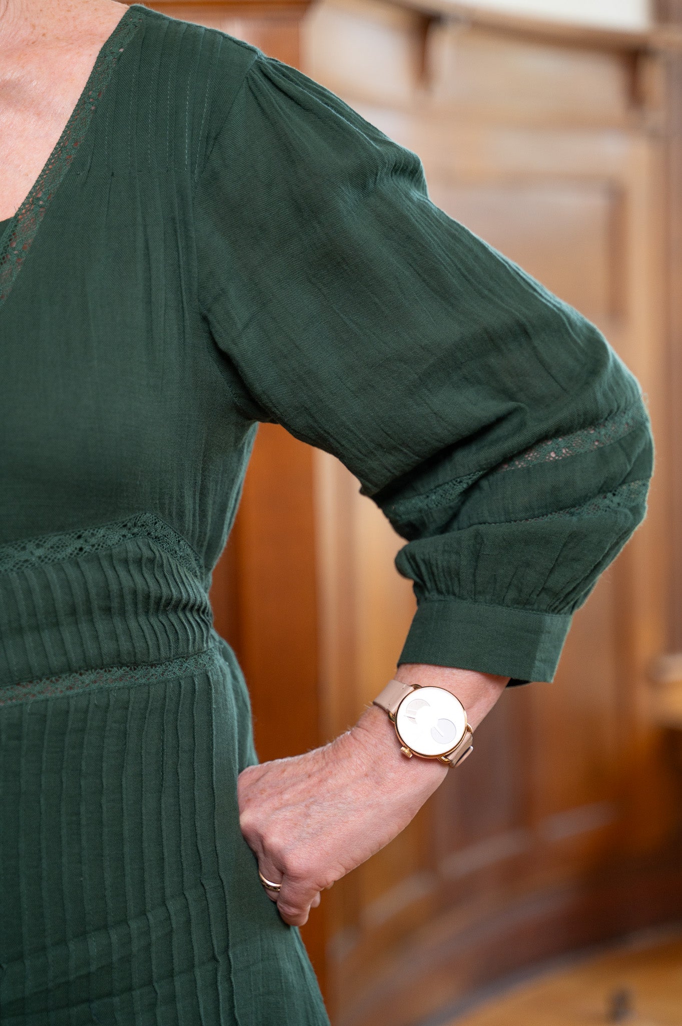 The Bespoke Dress in Forest Green