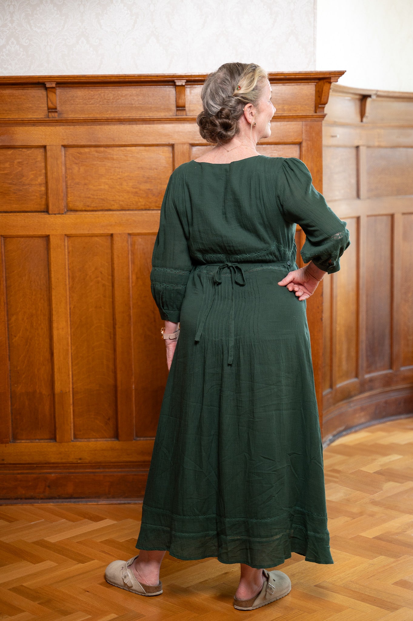 The Bespoke Dress in Forest Green
