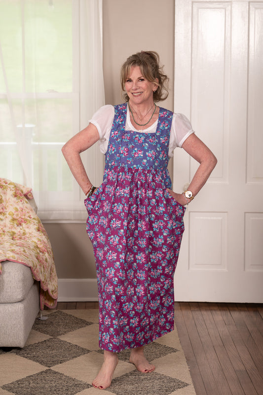 Elizabeth Garden Patchwork Pinafore Dress