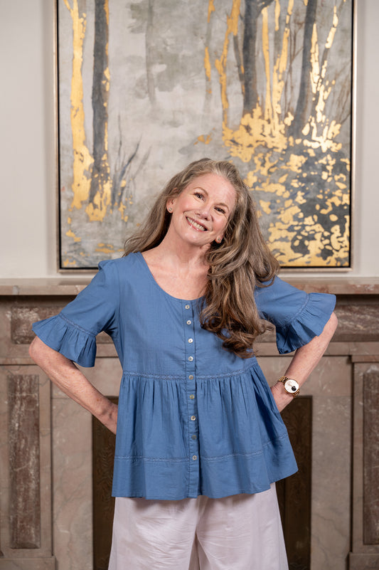 Bianca Blouse in Periwinkle