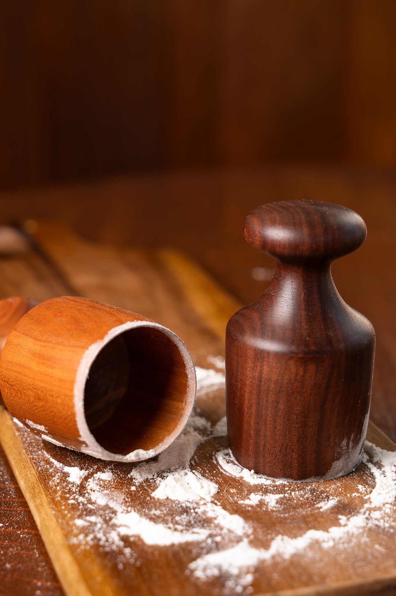 Wooden Biscuit Cutter in Walnut
