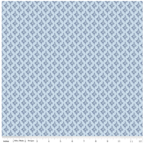 Daybreak on the Prairie Blue Geo, Fabric by the Yard