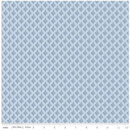 Daybreak on the Prairie Blue Geo, Fabric by the Yard