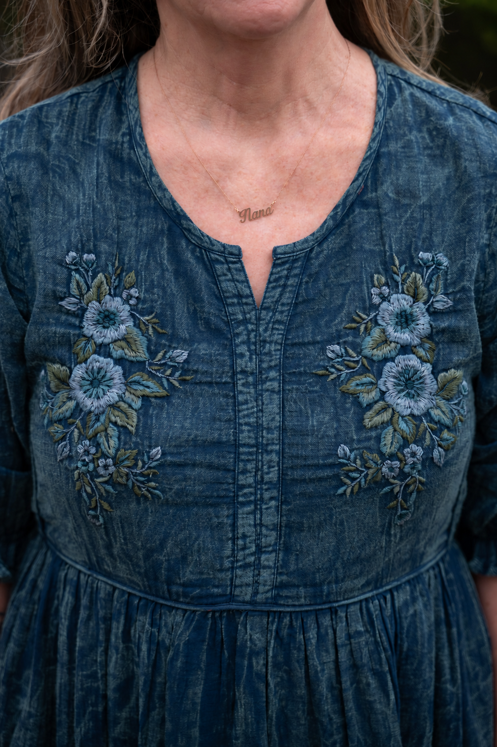 Celeste Dress in Dark Blue