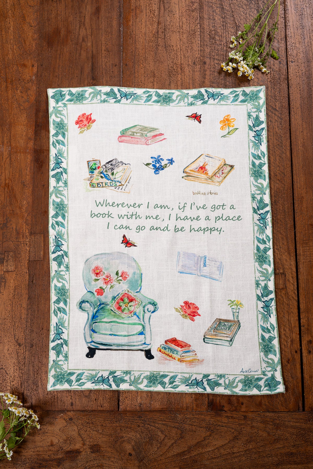 Book Lover's Tea Towel