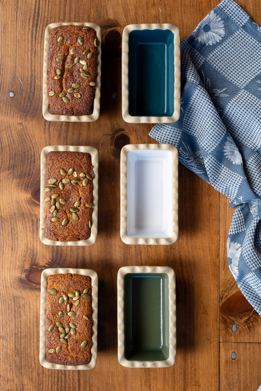 The Brookline Mini Frilly Loaf Pan, Set of 3