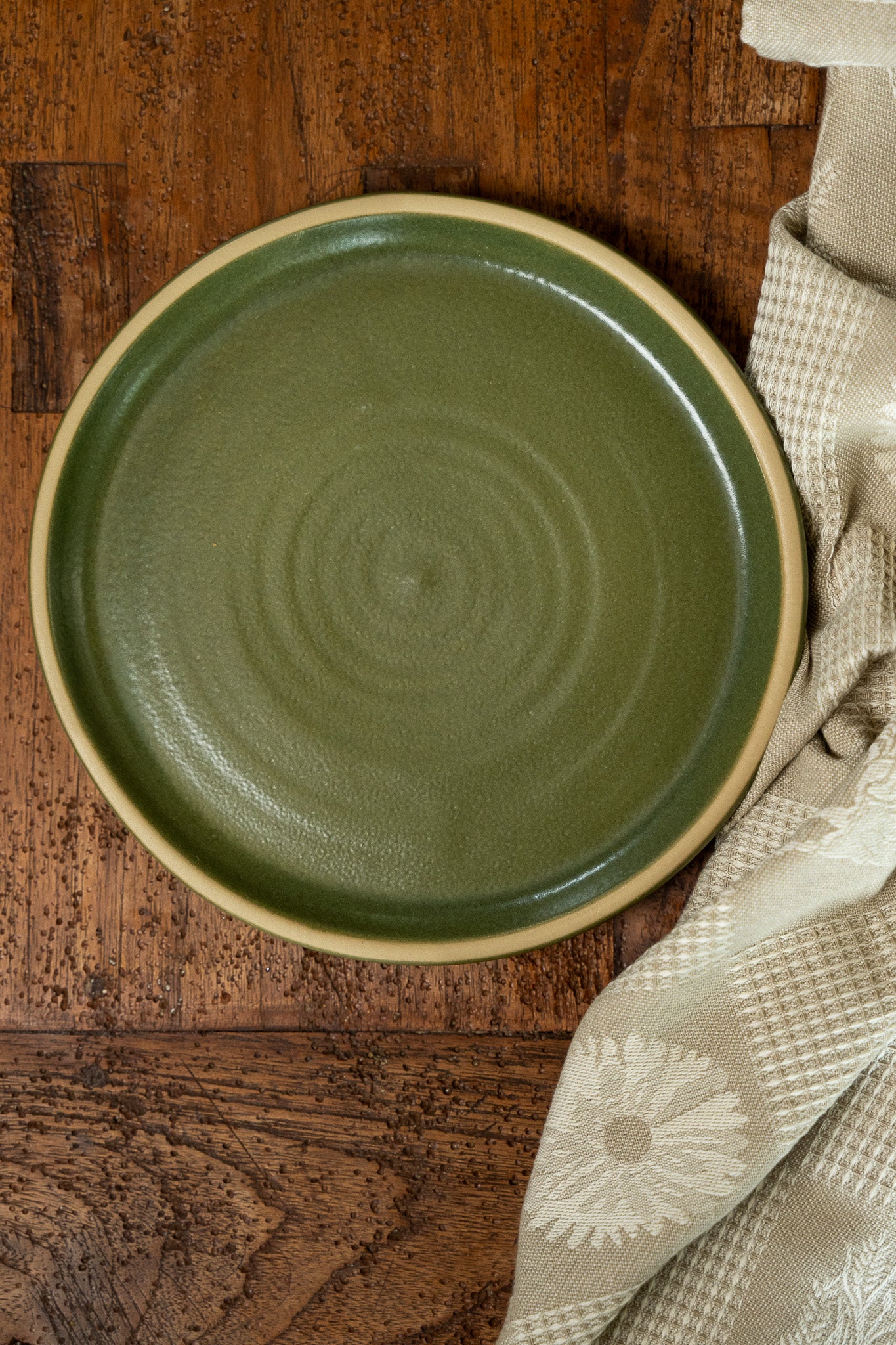 The Brookline Salad Plate in Moss