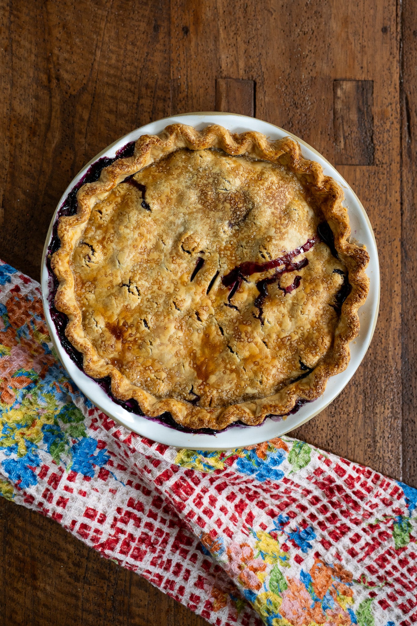 The Brookline Frilly Pie Plate in Ivory