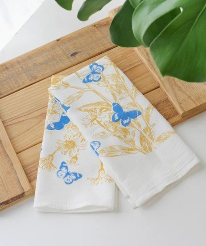 Butterfly & Wildflower Tea Towel